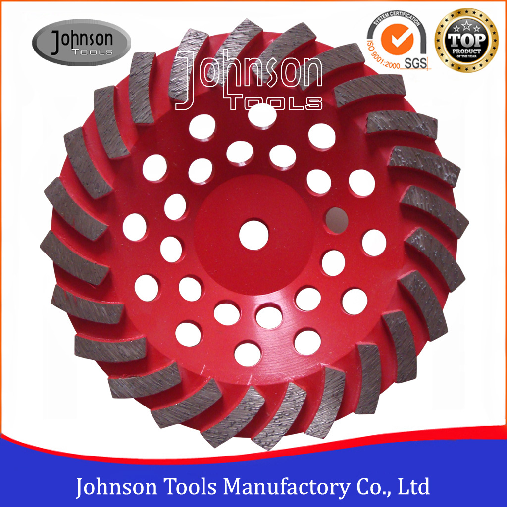 180mm Diamond Swirl Cup Wheel Cup Wheel for Stone and Concrete