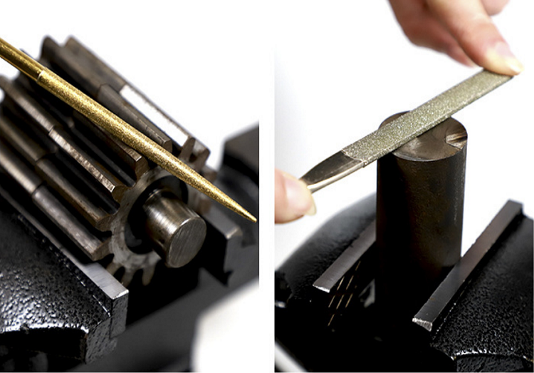 Diamond Hand File Tools 140 Mm Electroplated Diamond Half Round Needle