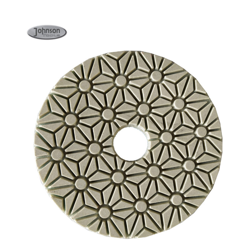 Durable 100mm 3 Step Wet Marble Diamond Polishing Pad For Porcelain Ceramic Tiles Stone Marble Diamond Resin Polishing Pads