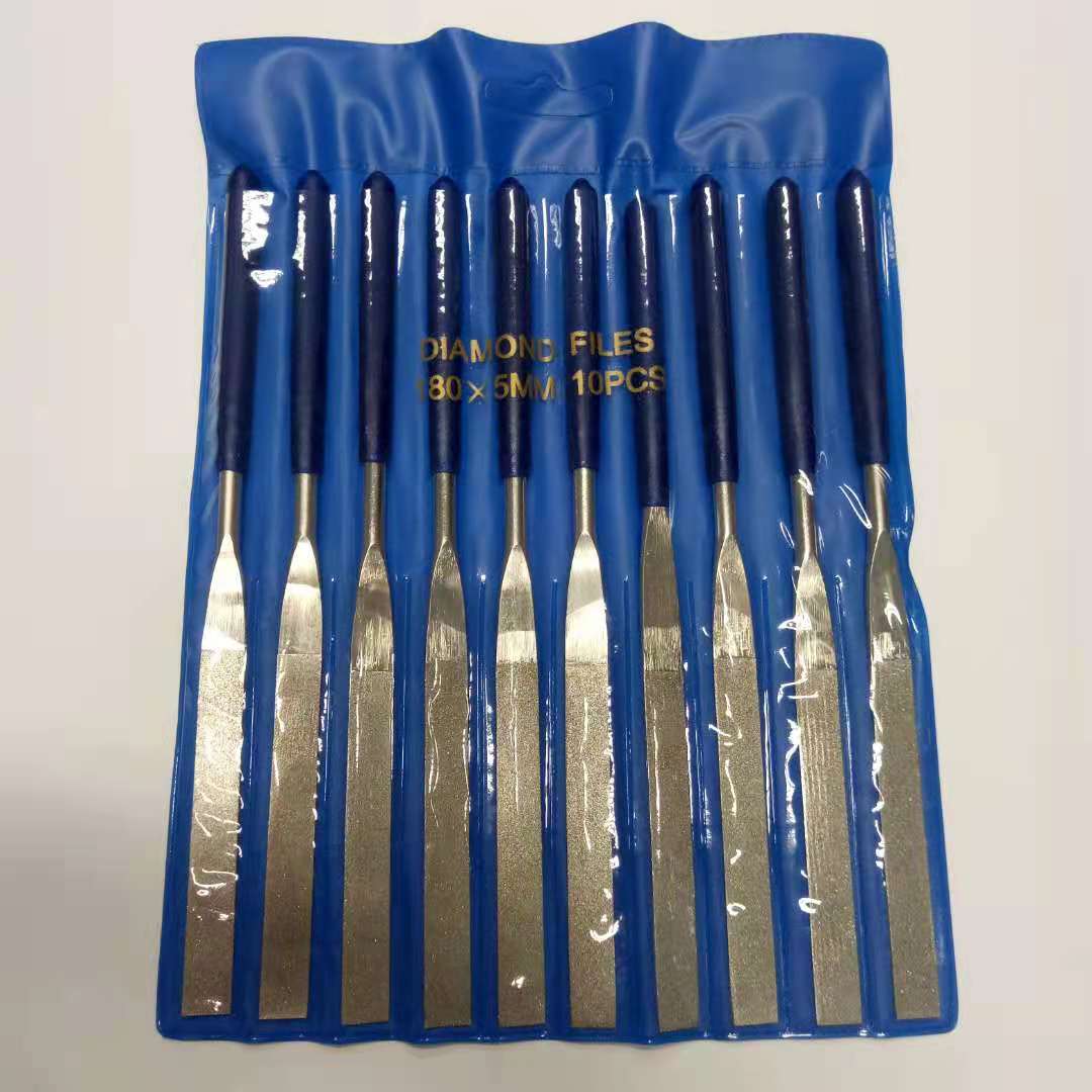 Metal Grinding Tools Electroplated Sharpening Flat Diamond Needle Files for Wood Stone Steel